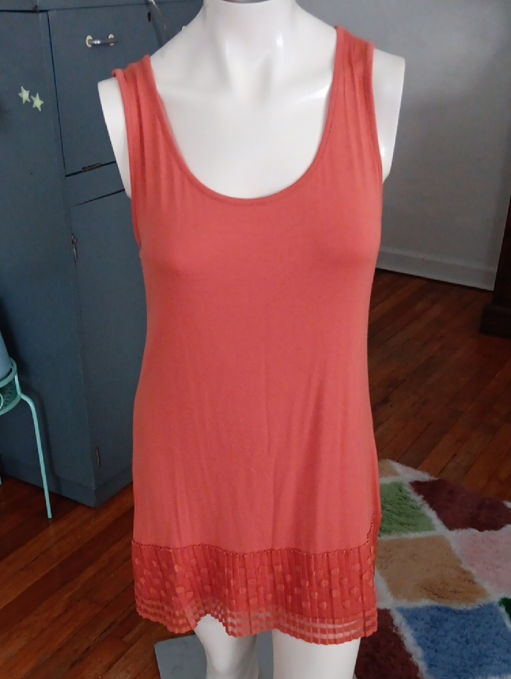Logo Orange Sleeveless Layering Top